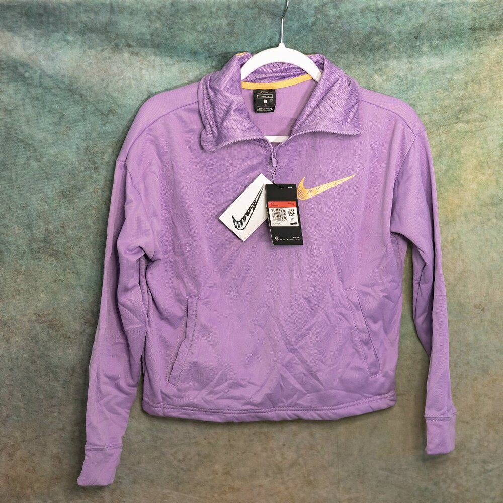 SALE NWT Nike Girl's Purple & Peach Lightweight Athletic Jacket - Large